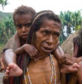 Women Dani tribe with children.